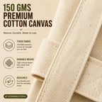 Plain Canvas Tote Bags 14 x 16 Inch, 150 GSM Cotton Tote Bags for Women & Men, Reusable Shopping Grocery Bags for DIY Painting, Craft, College & Daily Use, Multipurpose Bag (Pack of 100)