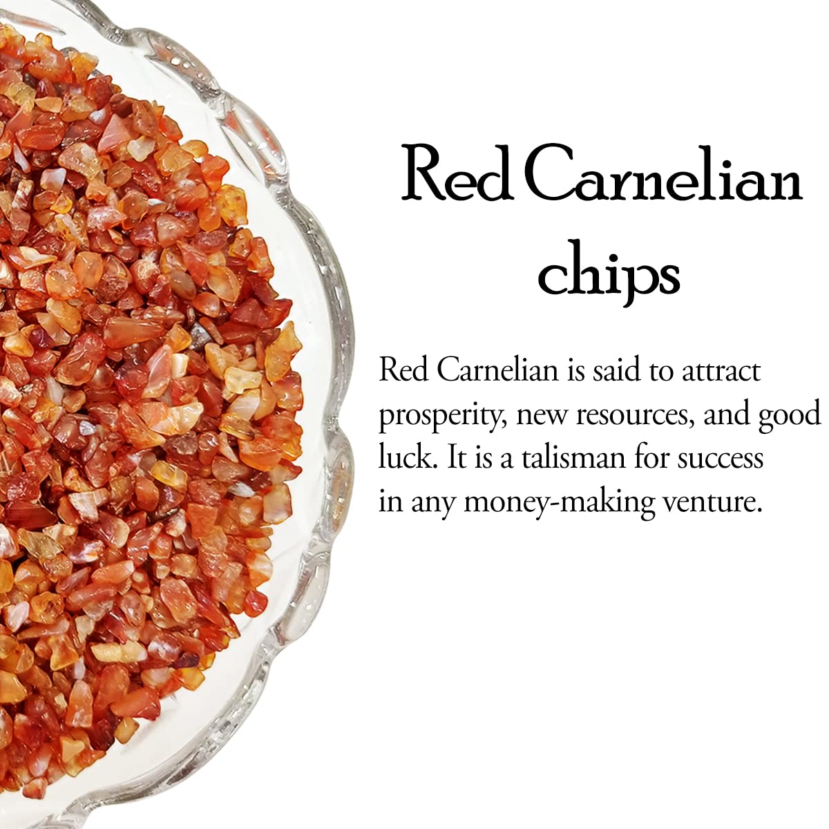 Shubhanjali Natural Red Carnelian Crystal Chips Stone 250 GM | Gemstone Chips for Jewellery Making, Crystal Tree, Resin Art, DIY Crafts, Meditation, Reiki, Feng Shui, Vastu & Home Décor