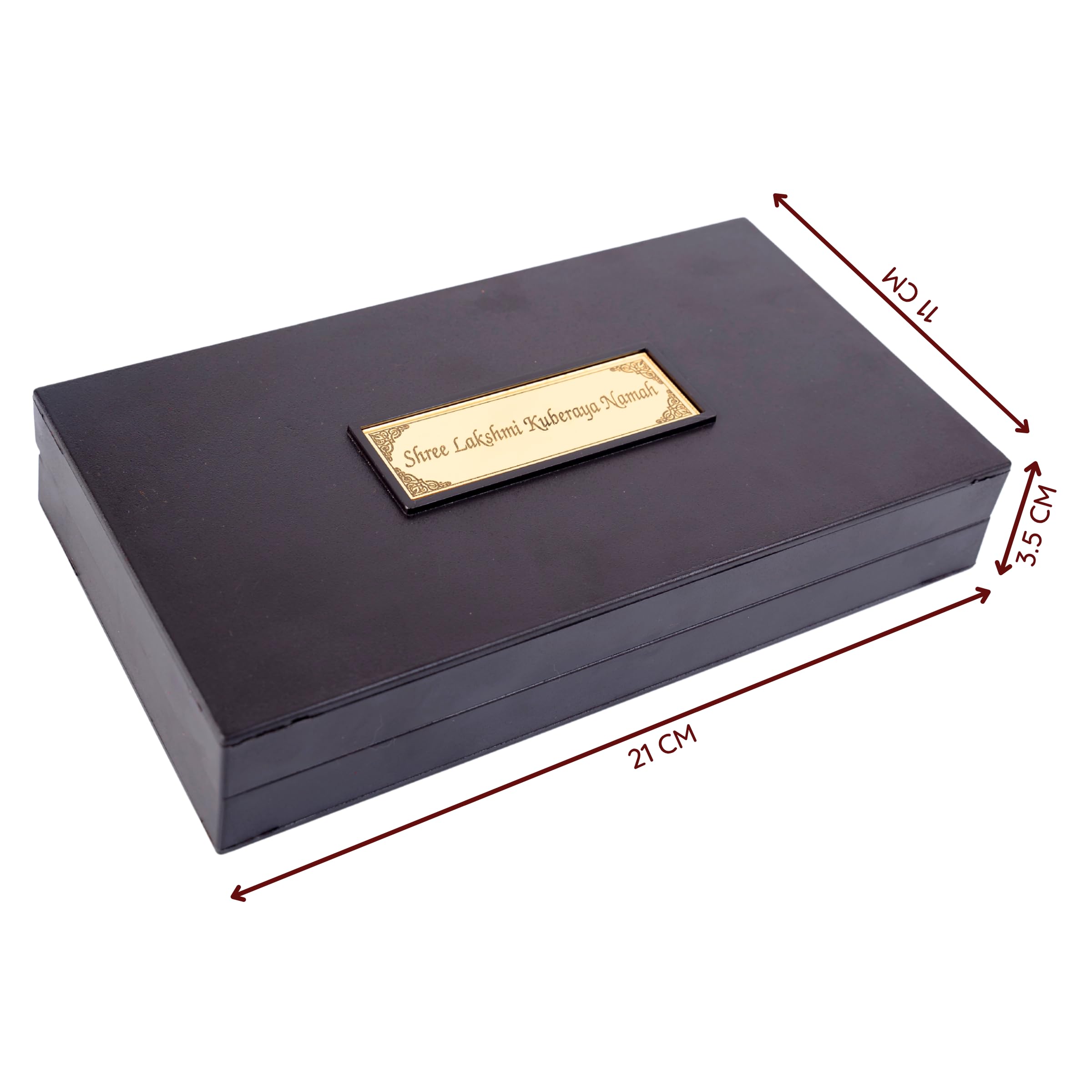 anciently Lakshmi Kuber Pocket Temple with Feng Shui Tortoise for Good Luck for Diwali Gift, House Warming Gifts, Return Gift Puja Box (Rectangle Shaped, Gold Plated, 1 Piece)