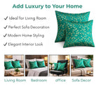RD TREND Velvet Cushion Covers, 60 x 60 cm/24 x 24 inches,Pack of 2,250 TC, Back Zipper (Sea Green)