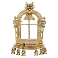 ARTVARKO Brass Kirtimukha Throne Pooja Singhasan Chowki Prabhavali for Idol Seat Prabhawal Peedam Idol God Stand Pooja for Idols 12 Inch