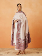 Pashmoda Women Gulzaar Kashmiri Jamawar Woven Shawl, Kaani Jacquard Shawls, Stole, Wraps, Luxury Pashmina Evening Wrap (Size: 101X203 CM)