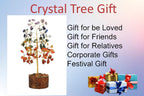 TOI SHOP Seven Chakra Crystal Gemstone Bonsai Money Tree - 6 Inch Reiki Feng Shui Tree (100 Beads) - for Good Luck Wealth Prosperity Healing Vastu Housewarming Gift Home Decor