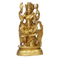 ARTVARKO Brass Lakshmi Vishnu Riding On Garuda Luxmi Narayan Sculpture Decorative Idols Statue for Home Décor Mandir Pooja Temple Gift 8 Inch.
