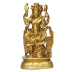 ARTVARKO Brass Lakshmi Vishnu Riding On Garuda Luxmi Narayan Sculpture Decorative Idols Statue for Home Décor Mandir Pooja Temple Gift 8 Inch.