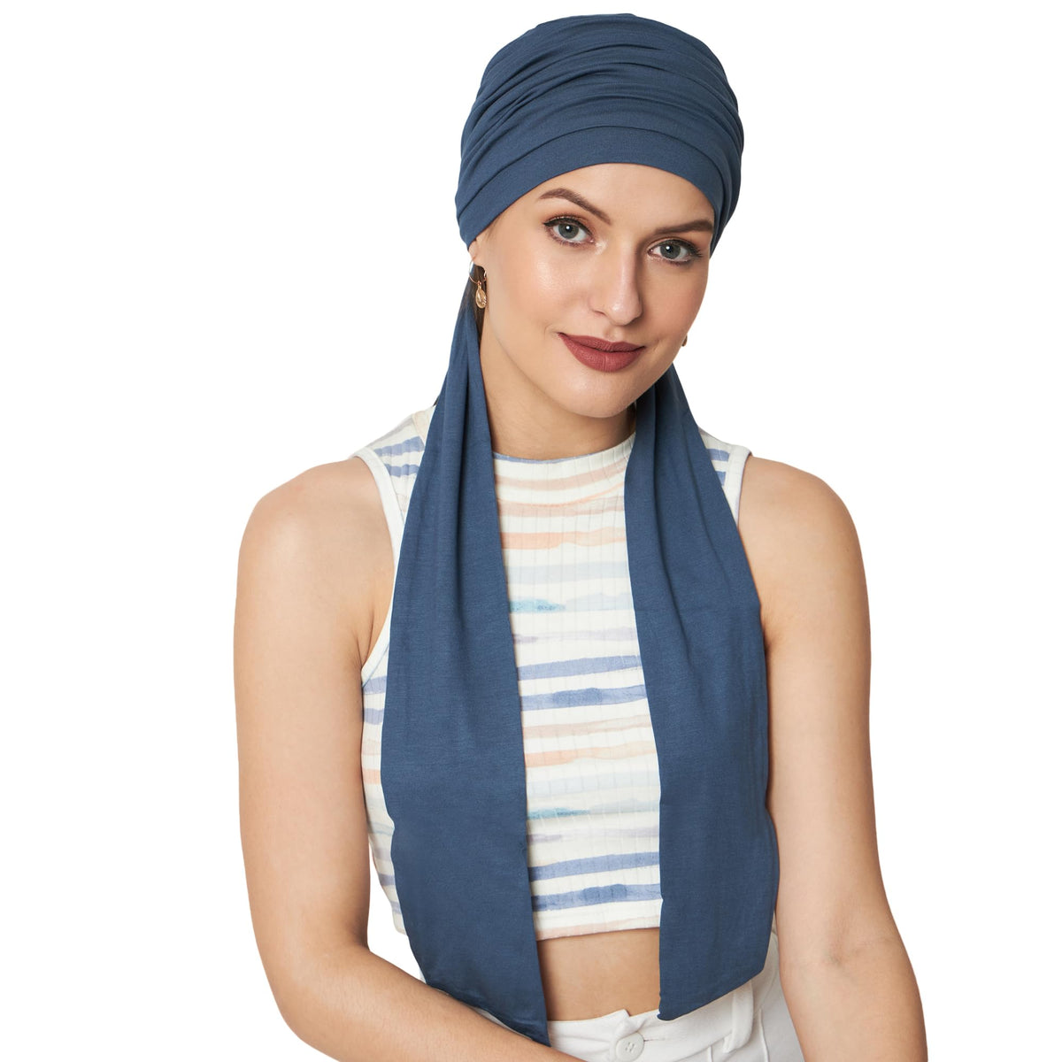 The Headscarves Bamboo Viscose Prana Scarf Bandana Chemo Caps for Women Hair Loss Hijab Wear Head Cover