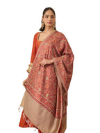 Pashmoda Women Hunar Fine Wool Nalki Embroidered Stole (Size : 28x80in, 71X203cm) EMST02