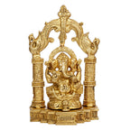 Svarup Brass Ganesh Bhagwan Idol Ganesha Statue Ganpati Puja Murti for Home Entrance Decor Diwali Gift Height 10 Inch.