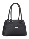 Fostelo Women's Maria Satchel Tote Handbag for Women | Ladies Purse | Stylish Shoulder Bag | Gift For Women | Black