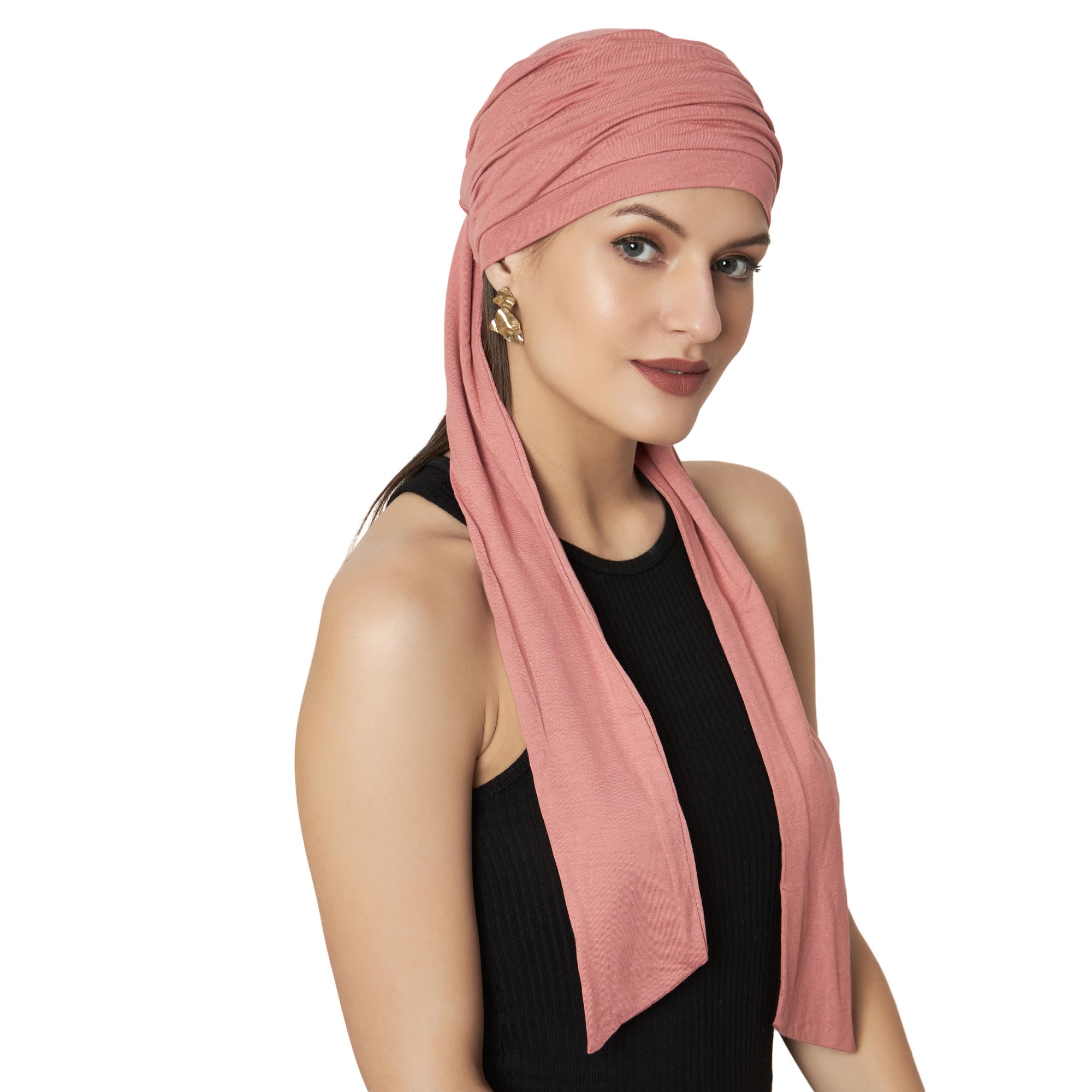 The Headscarves Women's Bamboo Viscose Prana Scarf For Hair Loss Chemo (HS131_DuskyRose)