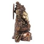 Artvarko Lord Ganesh Murti Ganesha Idol Ganpati Bhagwan Brass Statue for Home Entrance Good Luck Vastu Decoration Showpiece and Gift Height 8.5 Inches (Copper Gold, 8.5)