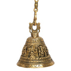 Artvarko Brass Dancing Ganesha Hanging Temple Bell Ganesh Ashta-Vinayaka Deep Sound Ghanta Height 32 Inch
