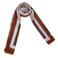 MORU Kyoto Luxe Women’s Autumn Bloom Scarf | Lightweight Wrap Stole with Abstract Floral & Geometric Pattern in Rust, Mauve & Olive | All-Season Fashion Accessory