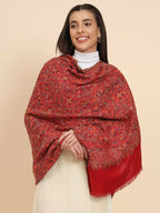 Pashmoda Women Gul-e-meher Kaani Wool Shawl (Size 101X203 CM)