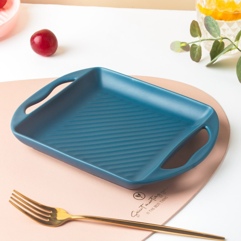 Blue Square Baking Tray Small Nestasia