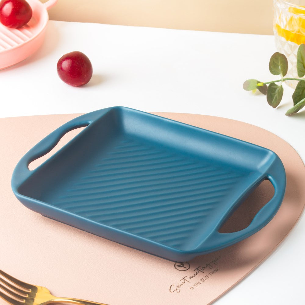 Blue Square Baking Tray Small Nestasia