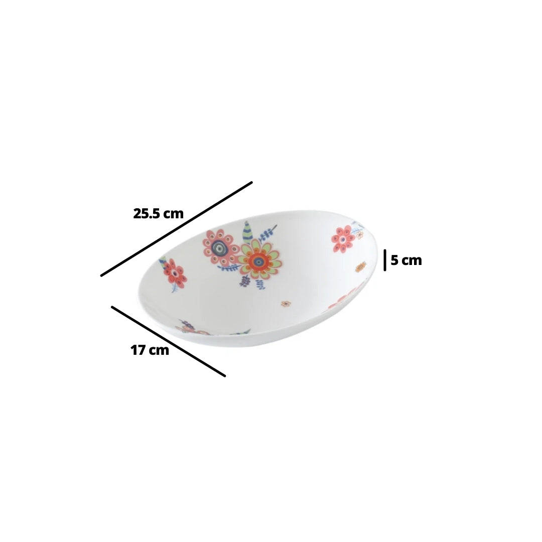 Oval Floral Bowl Nestasia