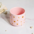 Stars and Moons Pink Ceramic Planter Small Nestasia