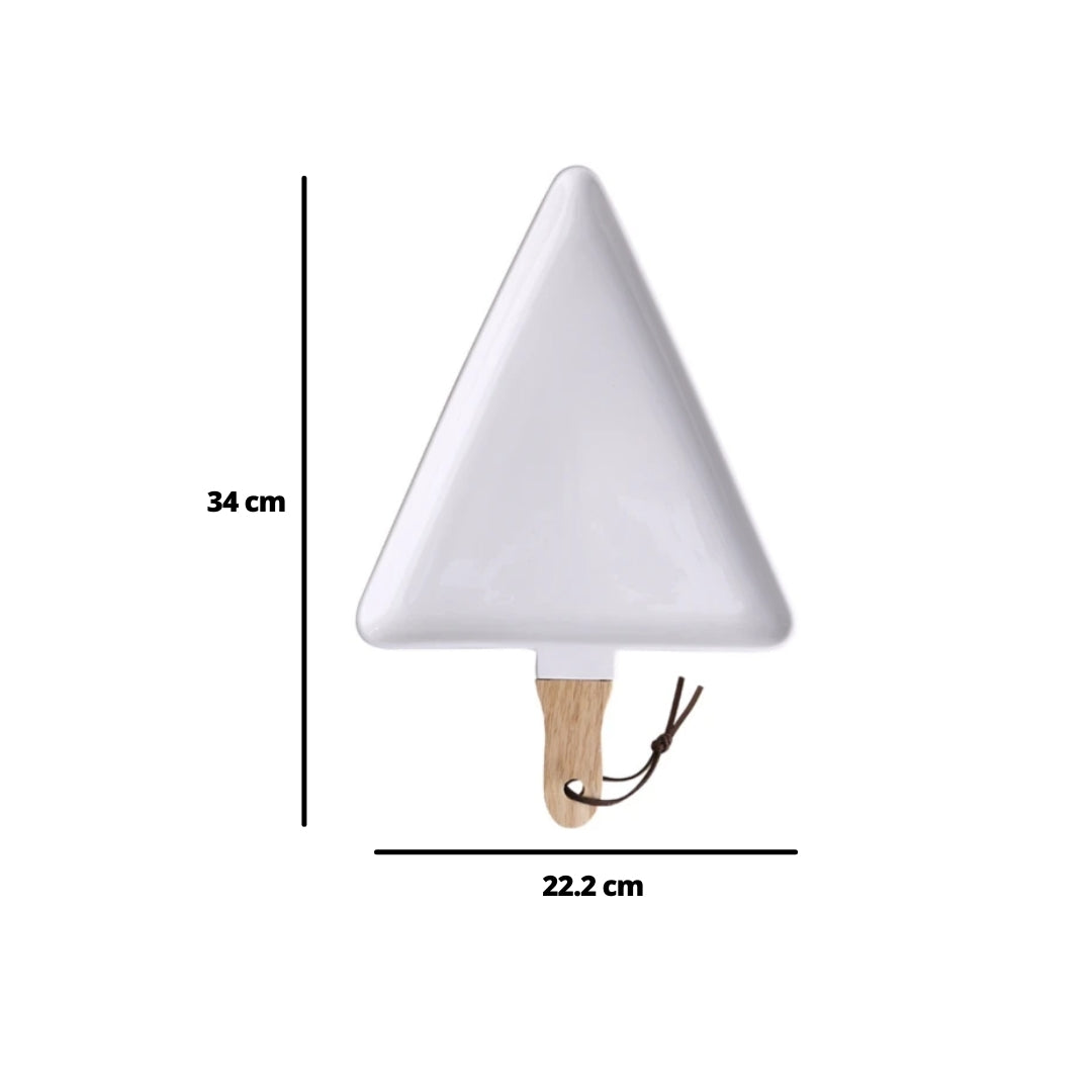 White Triangle Plate Large Nestasia