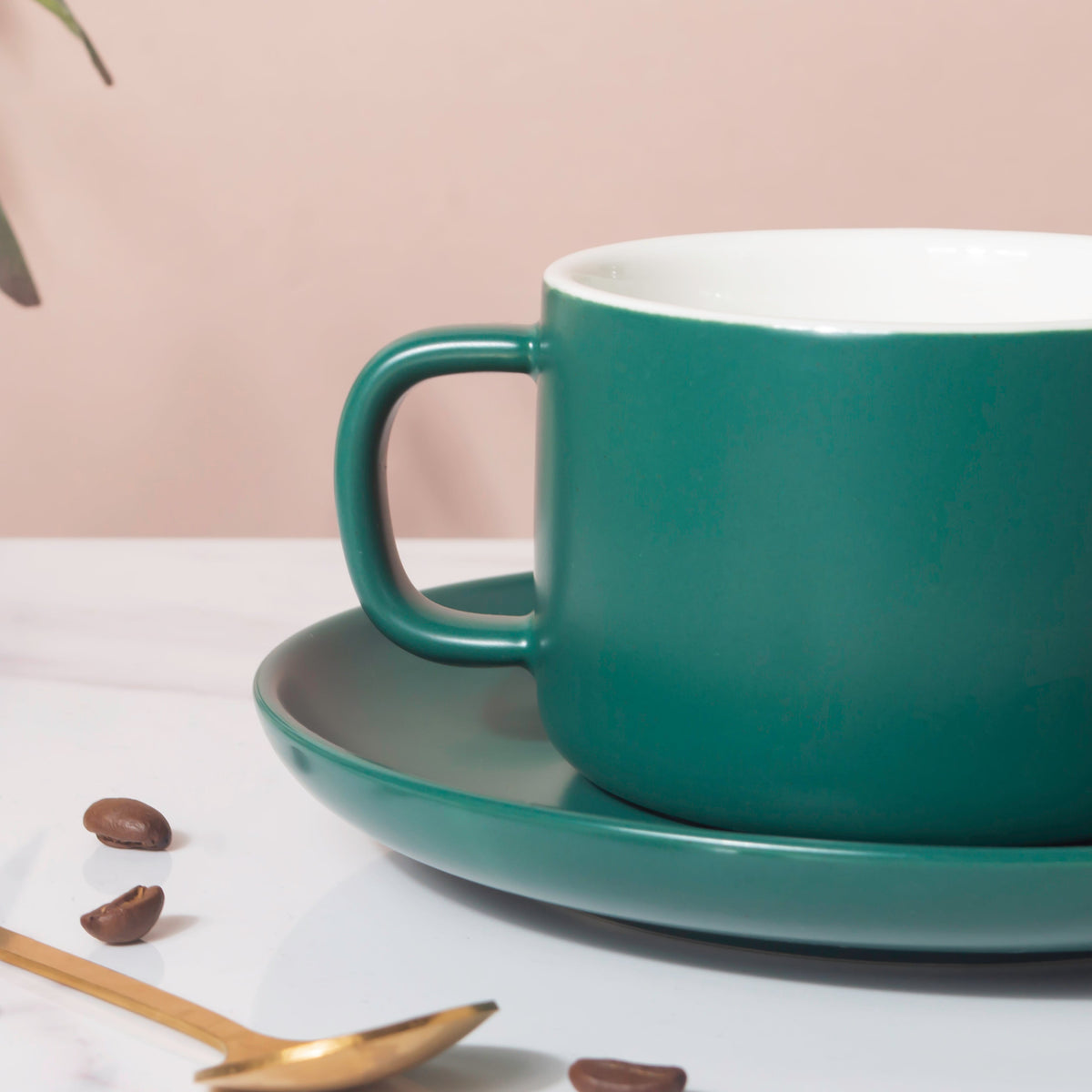 Tranquil Teal Teacup And Saucer
