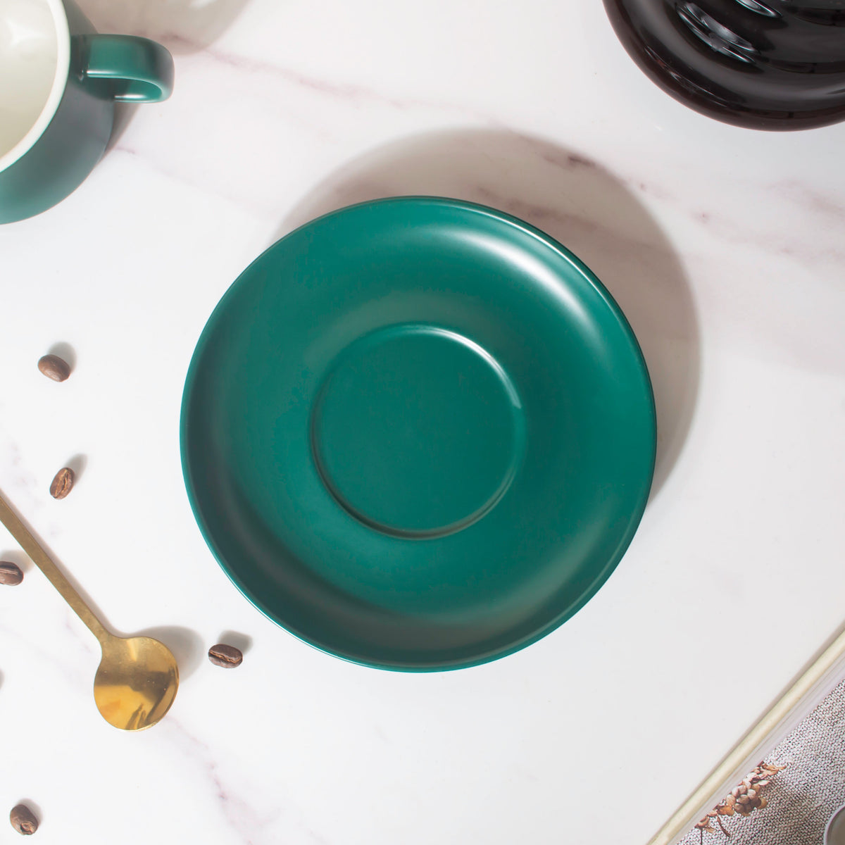 Tranquil Teal Teacup And Saucer