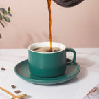 Tranquil Teal Teacup And Saucer