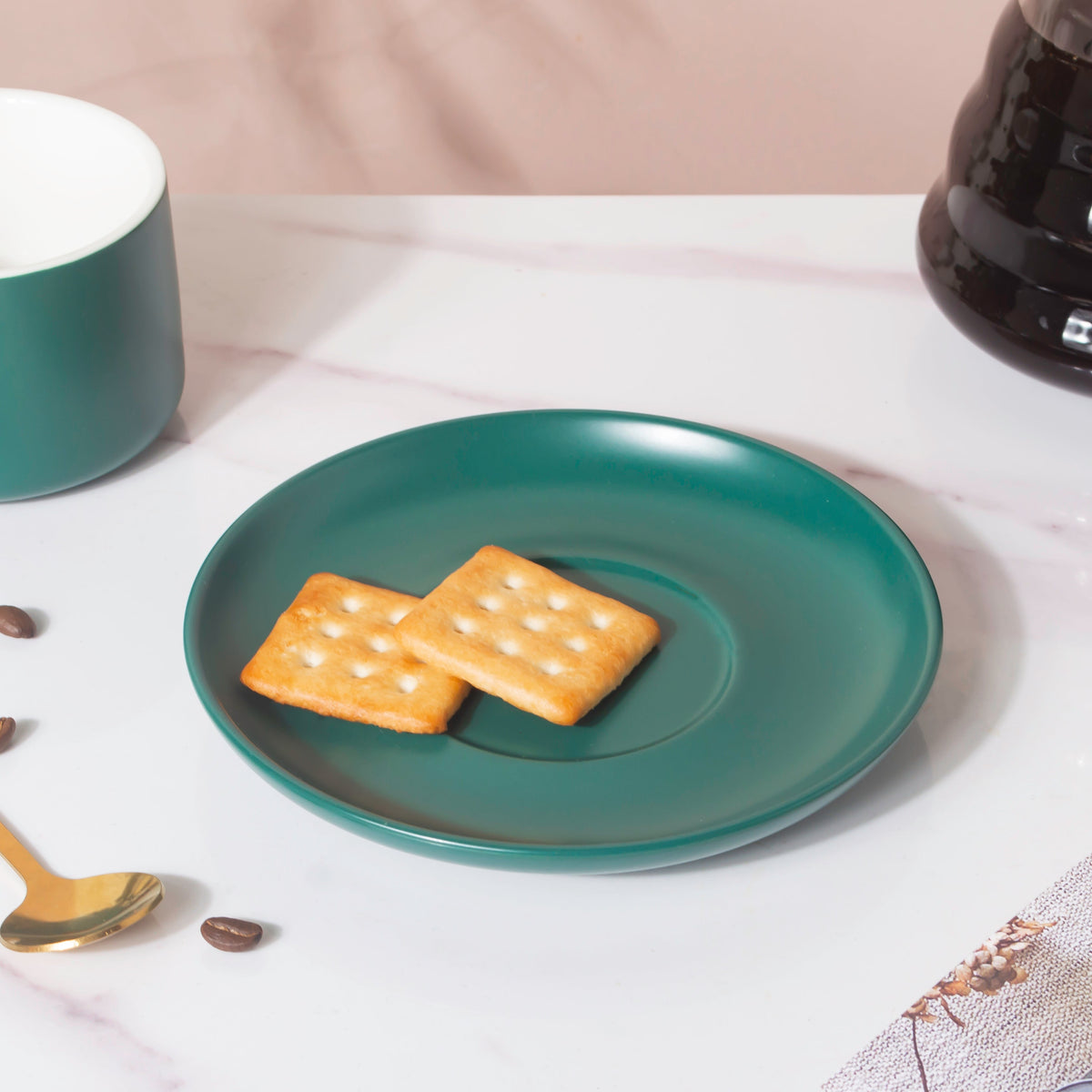 Tranquil Teal Teacup And Saucer