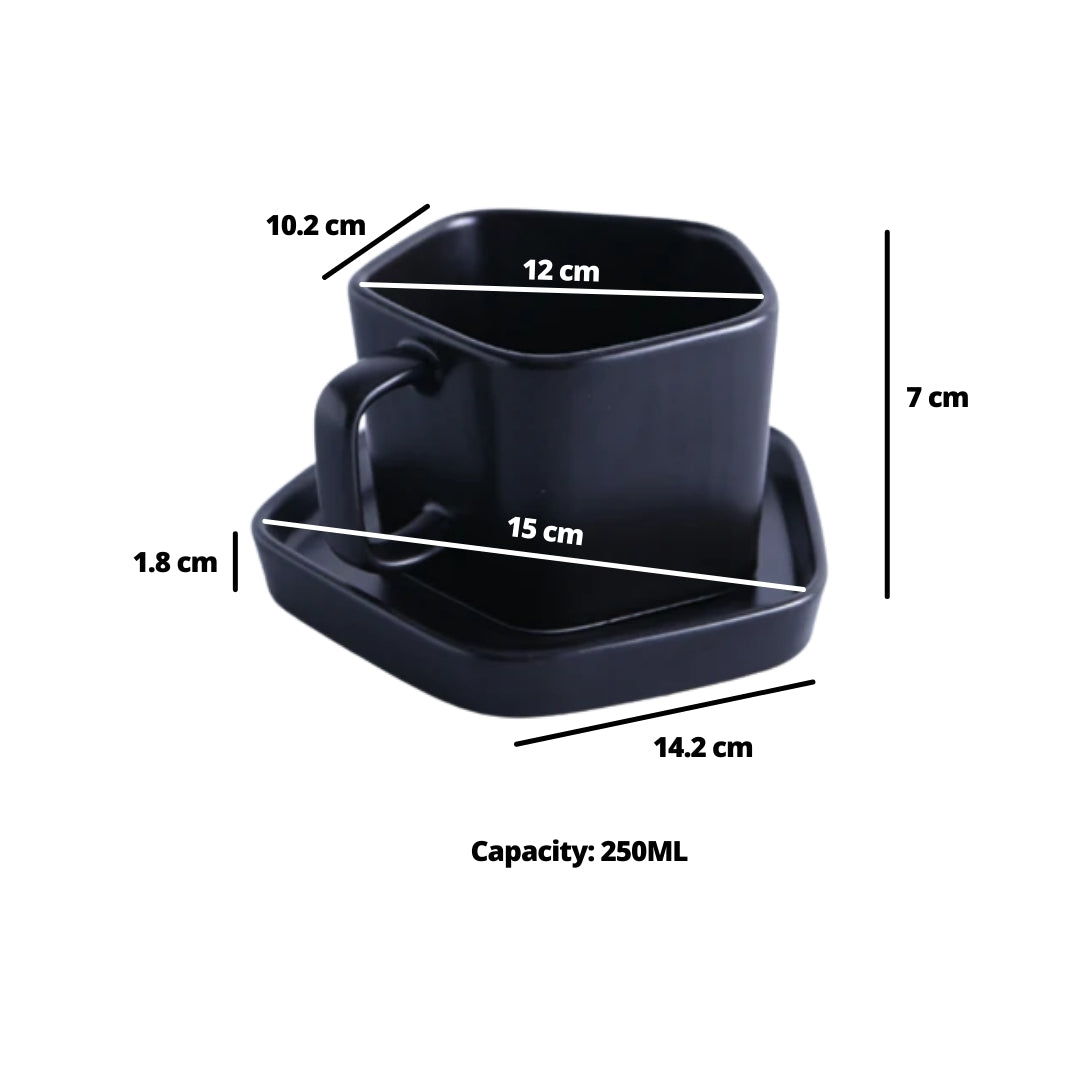 Pentagon Mug with Saucer Blue Nestasia
