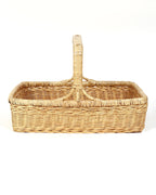 Rustic Rattan Picnic Basket, Fruit Basket for Family Meals & Travel