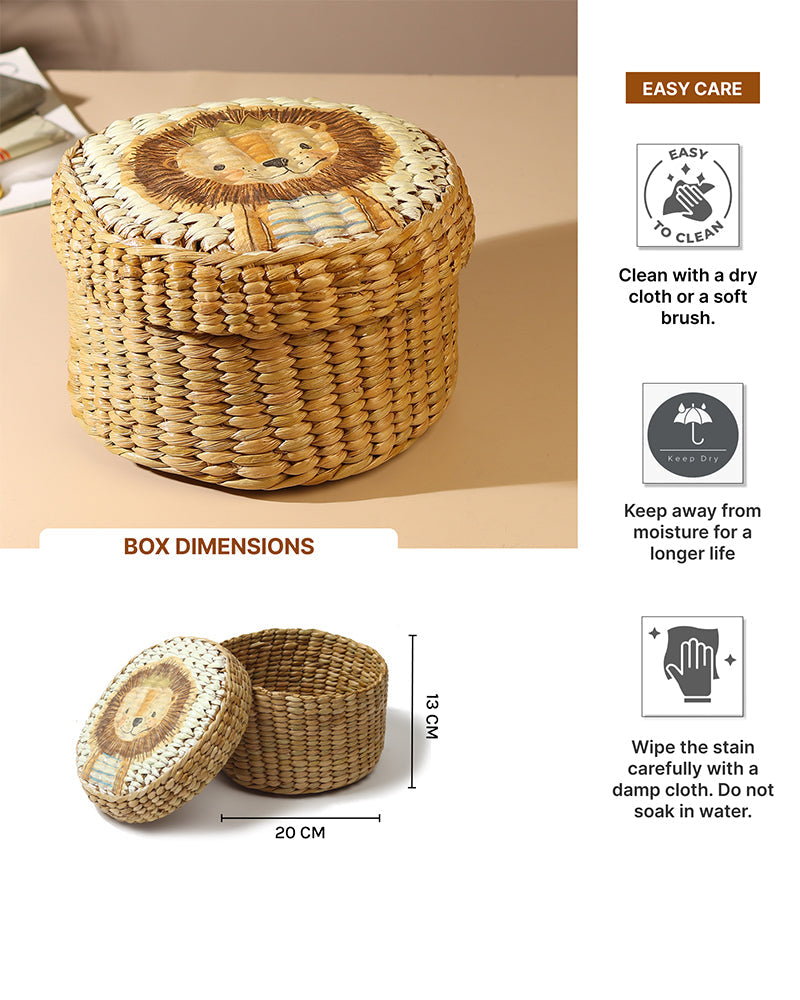 Handmade Seagrass Organizer Box for Accessories, Jewelry & Essentials