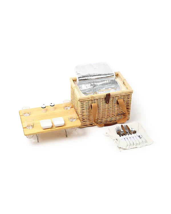Vintage-Inspired Wicker Picnic Basket for Picnic, Travel & Outdoor Fun