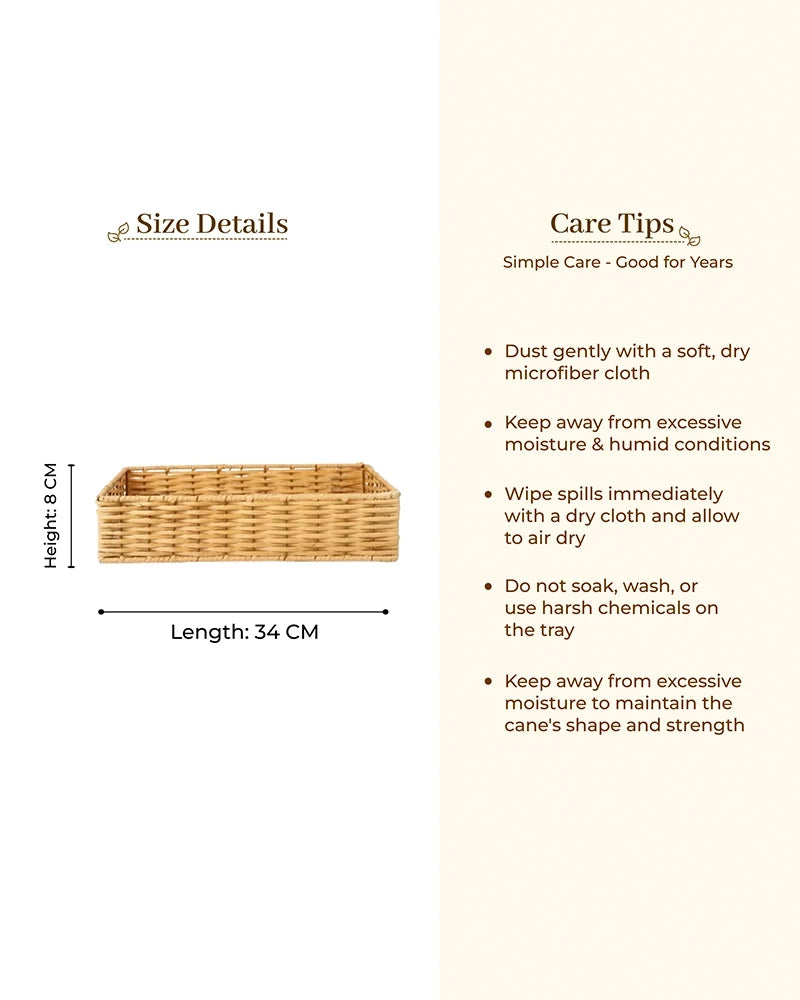 Cane Storage Basket for Home, Wardrobe & Bathroom Storage