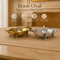 Brass Oval Decorative Dish Bowl / Platter Vedansh Craft