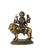 Pure Brass Durga Idol Figurine for Devotion and Spiritual Corners