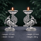 Brass Peacock Lightweight Diya Pair Vedansh Craft