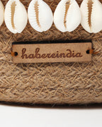 Bohemian Jute Shells Storage Basket for Aesthetic Home and Tabletop Decor