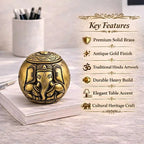 Brass Circular Paper Weight (3 Inch) Vedansh Craft