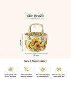 Decorative Seagrass Fruit Hamper Basket for Home and Table Display
