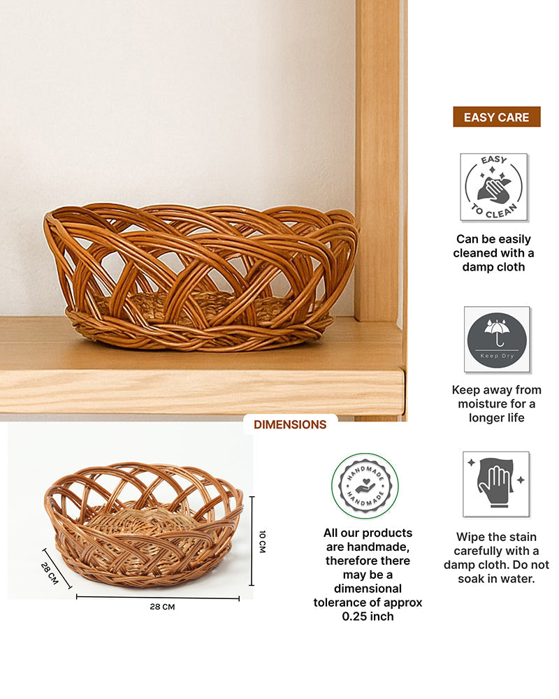 Wicker Baskets for Kitchen Storage and Fruits, Perfect Cane Gift Hamper