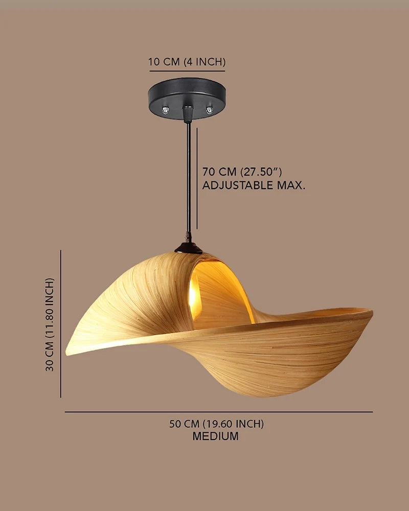 Handmade Bamboo Ceiling Lamp for Home Decor and Hall