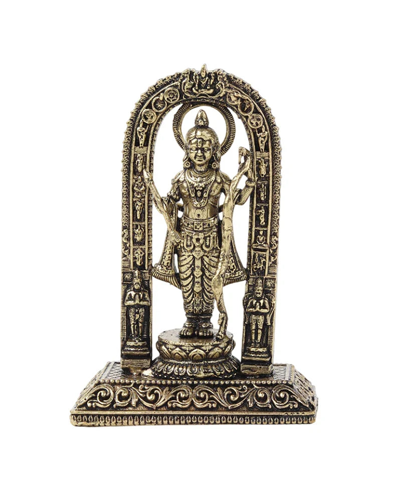 Pure Brass Ram Lala Idol for Home Pooja and Temple Decoration