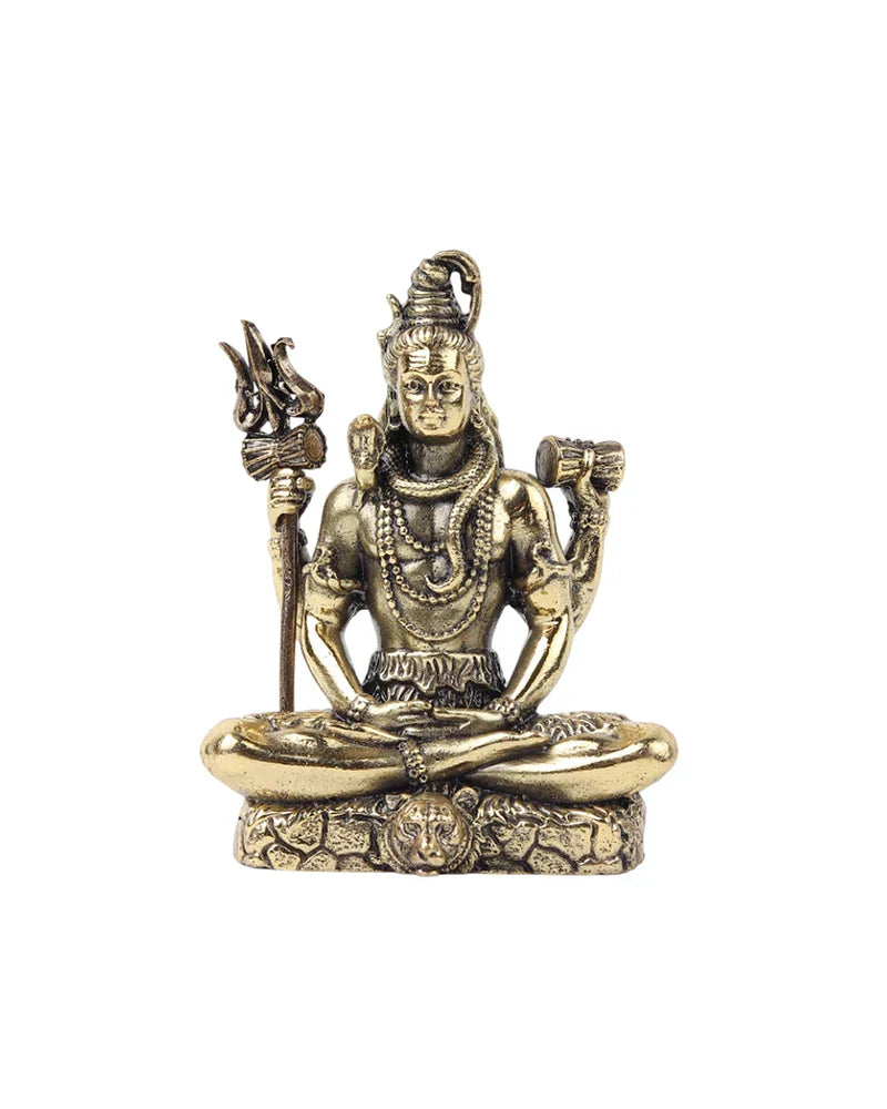 Pure Brass Lord Shiva Idol for Home Temple and Pooja Room