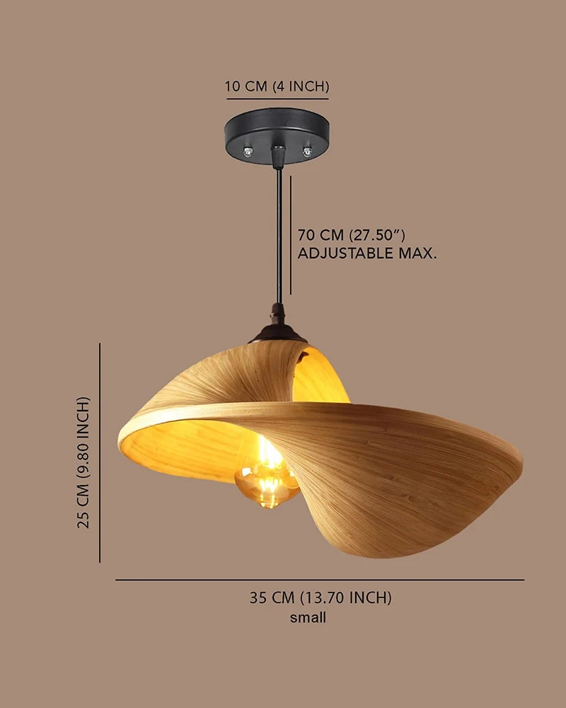 Handmade Bamboo Ceiling Lamp for Home Decor and Hall