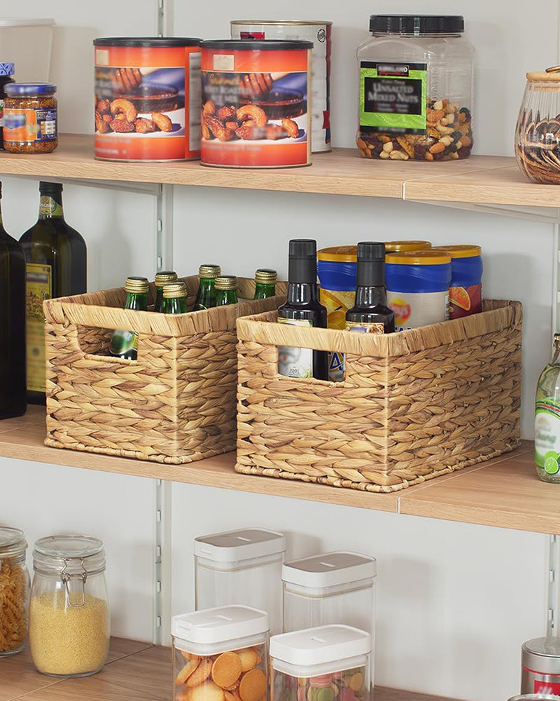 Water Hyacinth Baskets for Organizing Clothes and Shelf Storage