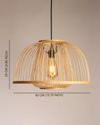 Rustic Bamboo Hanging Lamp for Home Decor