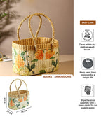 Natural Seagrass Picnic & Tiffin Basket for Beach, Park & Food Carry