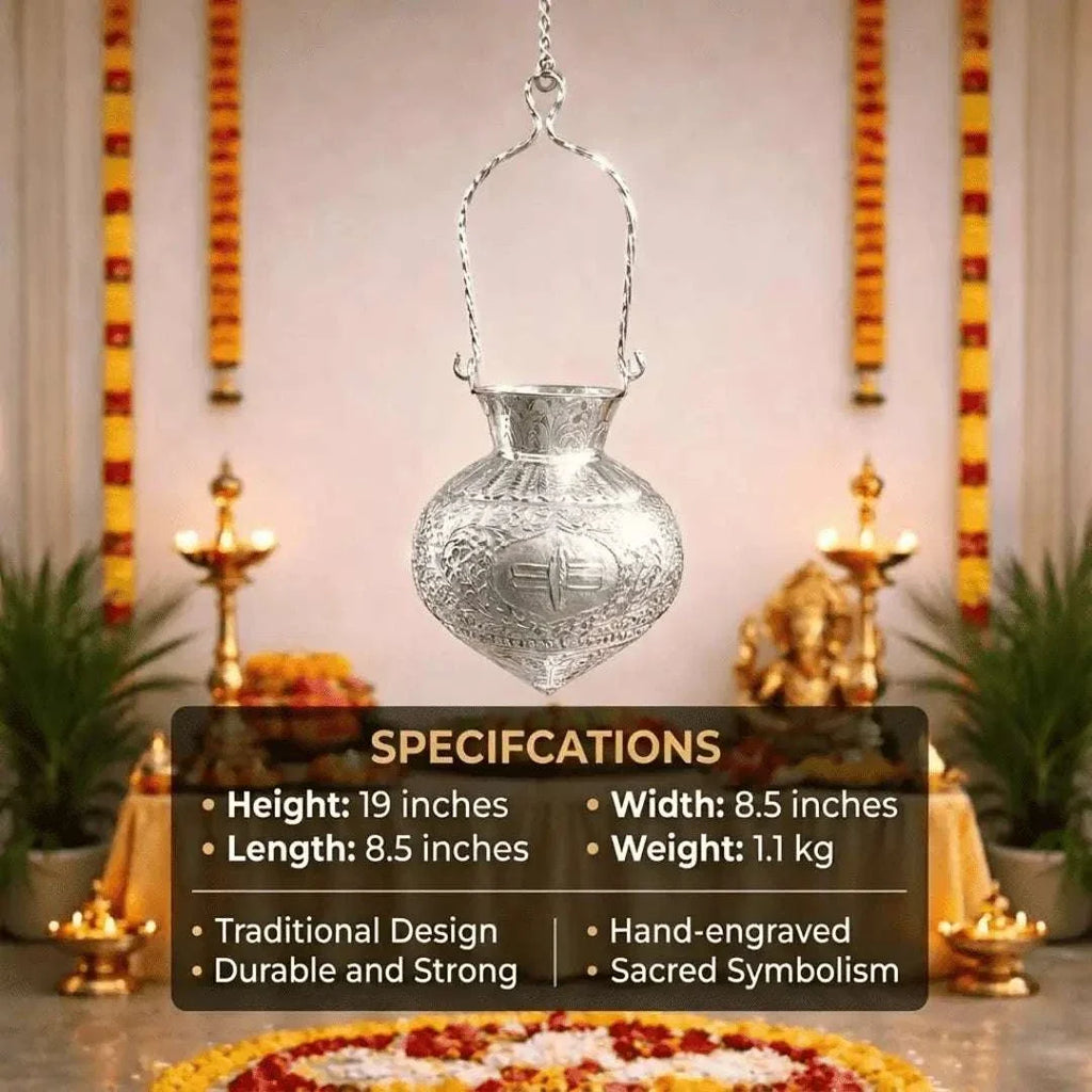 German Silver Hanging Jal Dhara Vedansh Craft