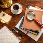Brass Magnifying Glass With Wooden Handle Vedansh Craft