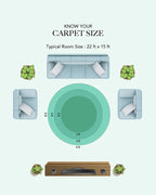 Handcrafted Natural Yellow Round Jute Carpet For Dining Space