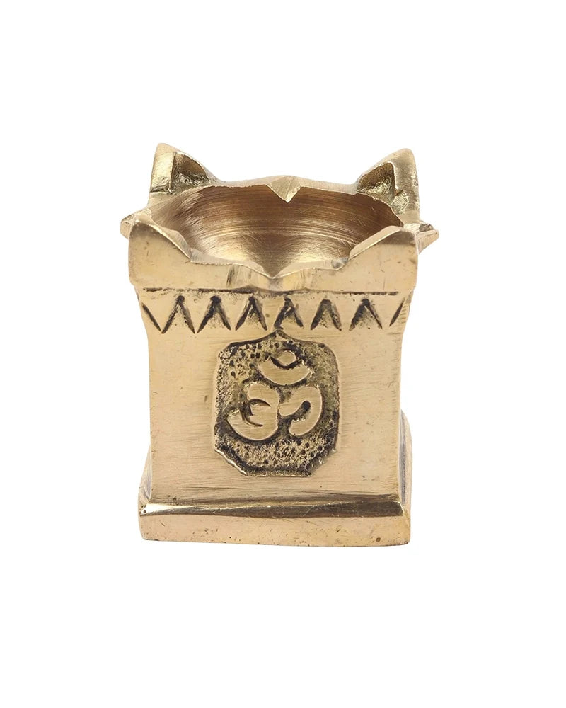 Brass Swastik Tulsi Diya for Home Pooja & Diwali Home Decoration
